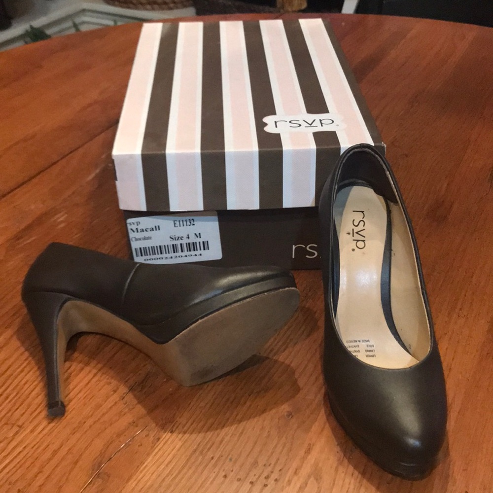 RSVP Macall Chocolate 4” Heels